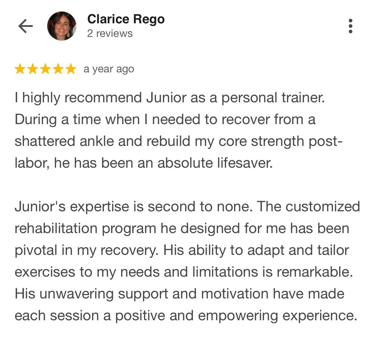 personal trainer reviews